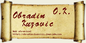 Obradin Kuzović vizit kartica